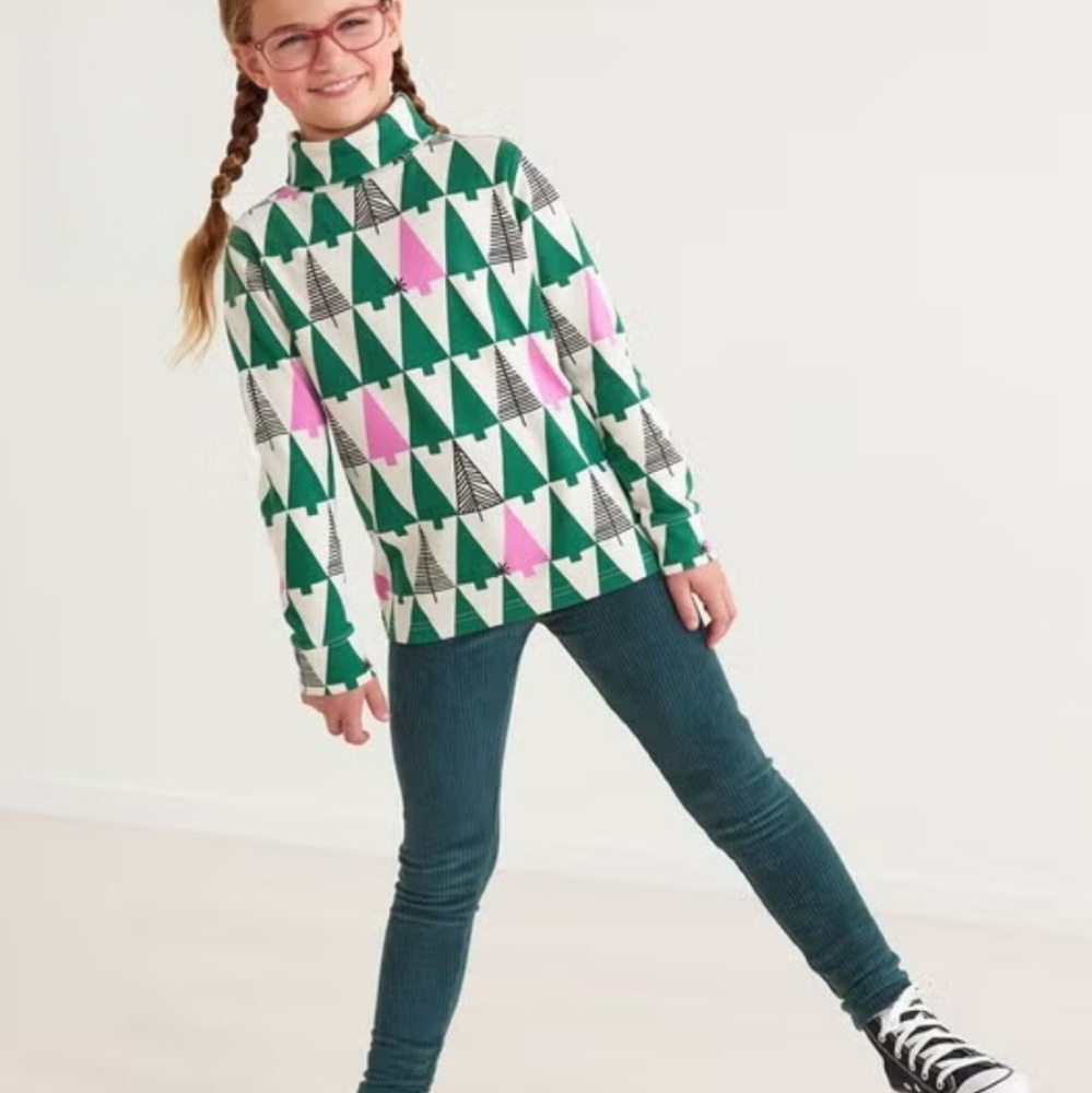 Hanna Andersson Holiday Print Turtleneck - Picture 2 of 4